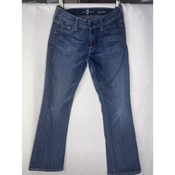 7 For All Mankind Denim - Women's 7 Seven for all mankind crop flare denim jeans size 27